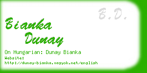 bianka dunay business card